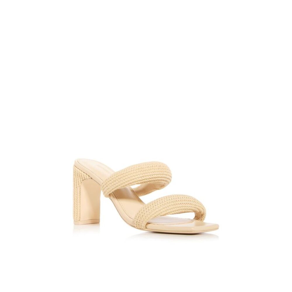 JONATHAN SIMKHAI Womens Beige Simkhai Toe Sculpted Heel Slip On Heeled Sandal 38